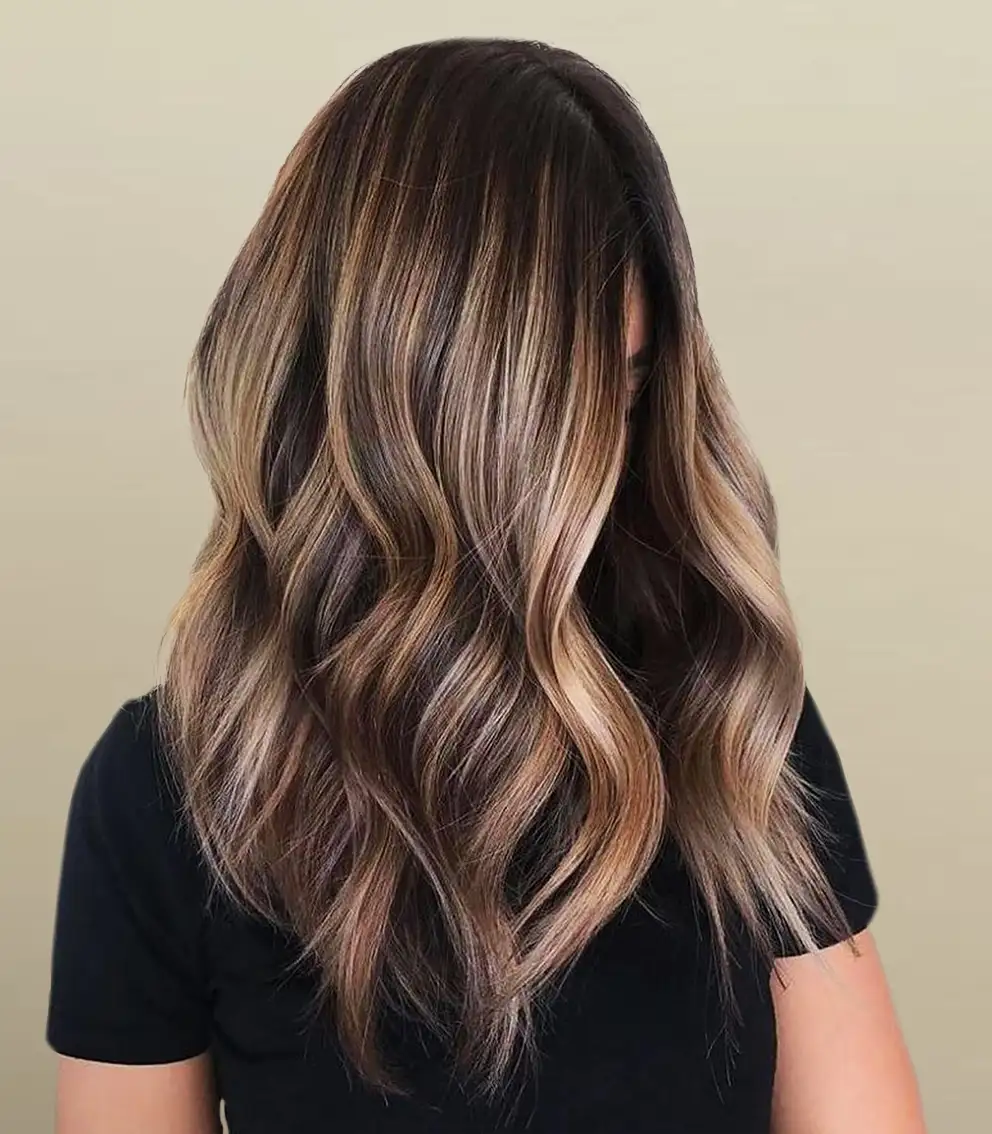 Balayage marron naturel réalisé au salon de coiffure La Paris'zen Institut Paris 14