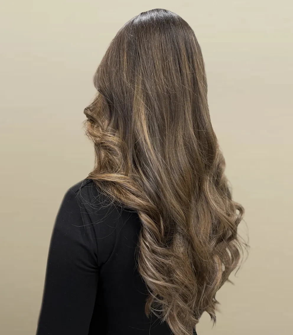 Balayage marron élégant réalisé au salon de coiffure Paris 14 La Paris'zen Institut