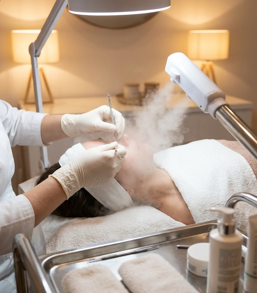 Nettoyage de peau avec extraction des comédons institut Paris 14 La Paris’zen Institut