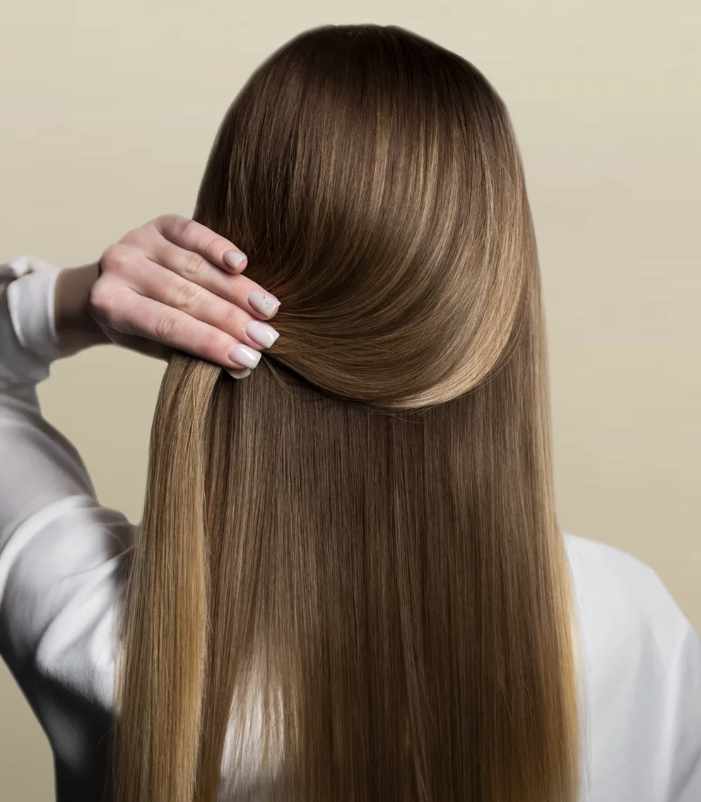 Transformation cheveux lissage brésilien réalisée au salon La Paris’zen Institut Paris 14