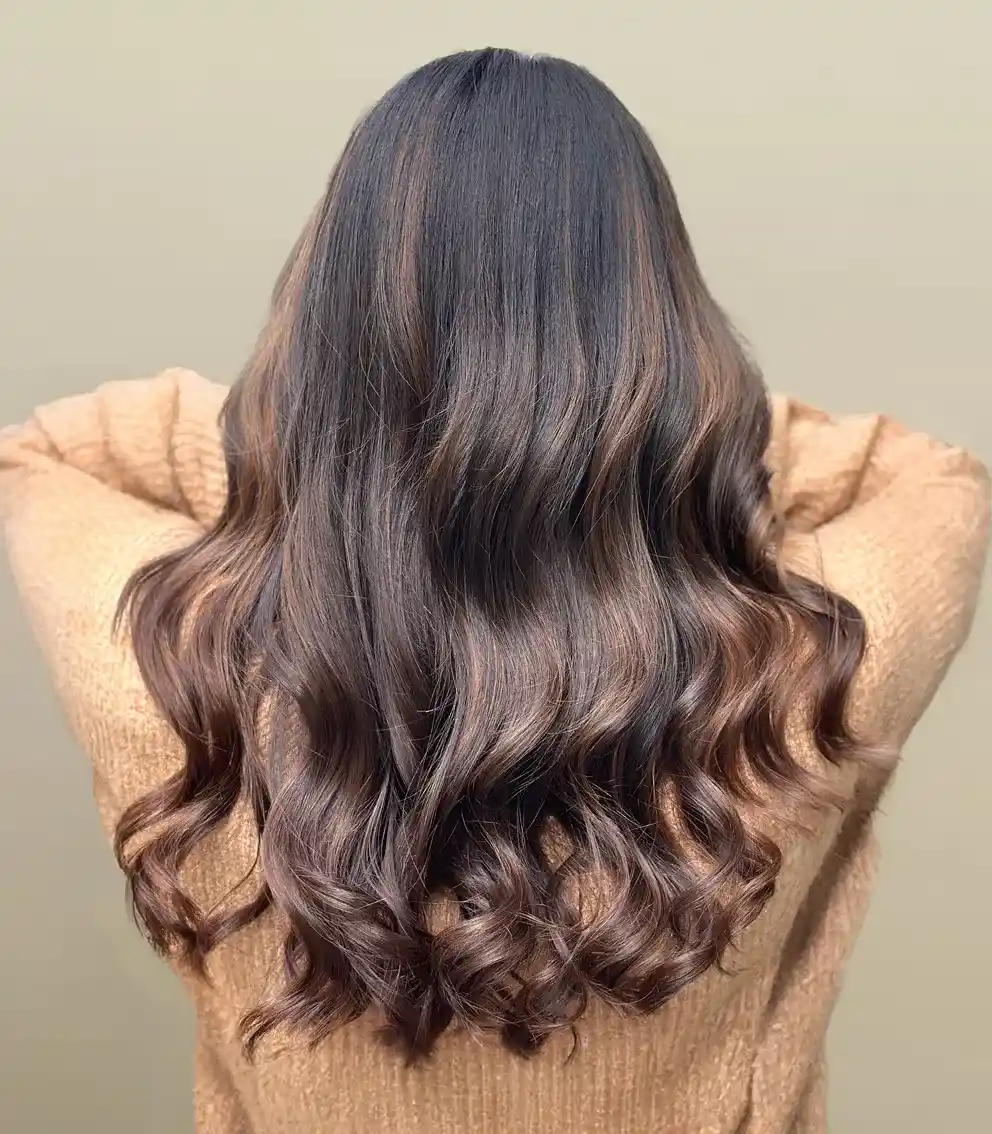 Transformation ombré hair caramel cheveux longs coiffeur Paris 14 La Paris'zen Institut