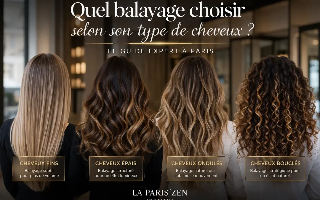 Quel balayage choisir selon son type de cheveux : balayage cheveux fins, épais, ondulés et bouclés réalisé dans un salon de coiffure à Paris